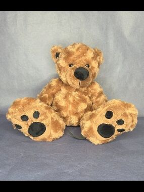 Fancy Zoo Teddy Bear with Black Paw Accents - Soft Cuddly Companion